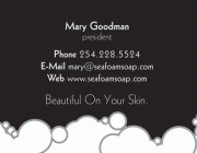 Seafoam Soap Business Card - Front